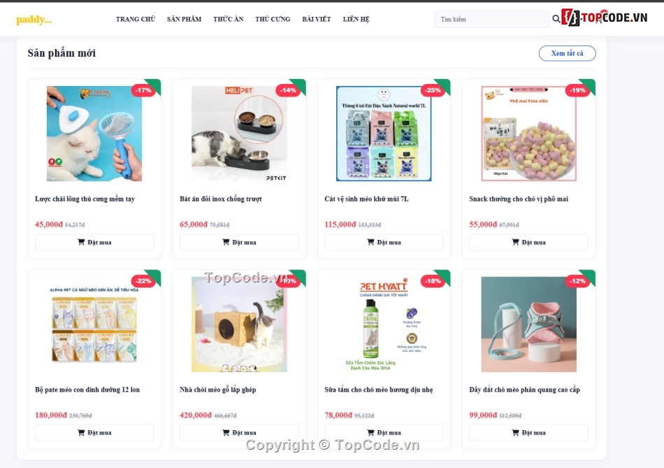 thú cưng,Shop,Web bán thú cưng,Website bán thú cưng